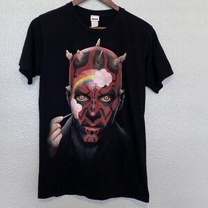Darth Maul T-shirt Rainbow Pride Paint Unisex M Phantom Menace Rare Star Wars